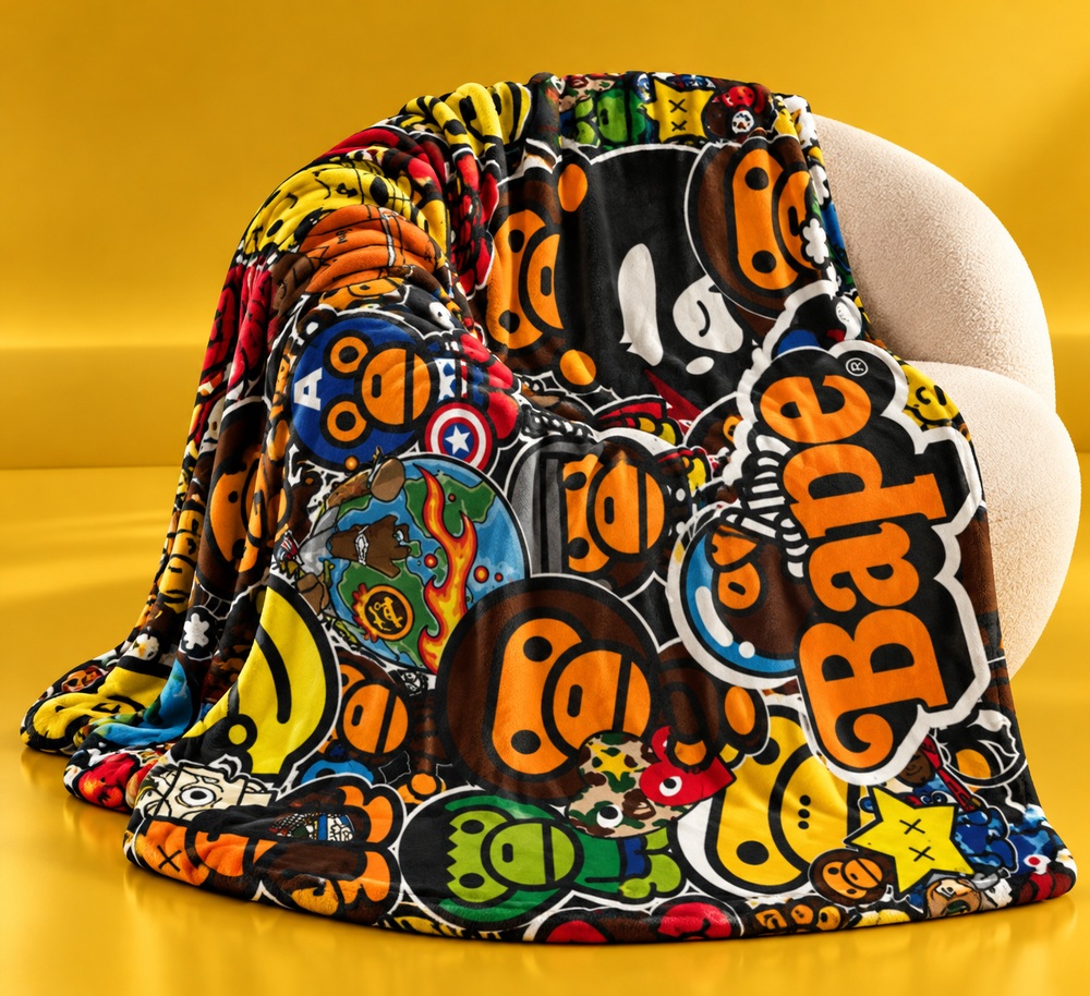 KITTI APE WORLD | MINKY FLEECE BLANKET | PGLE Collection