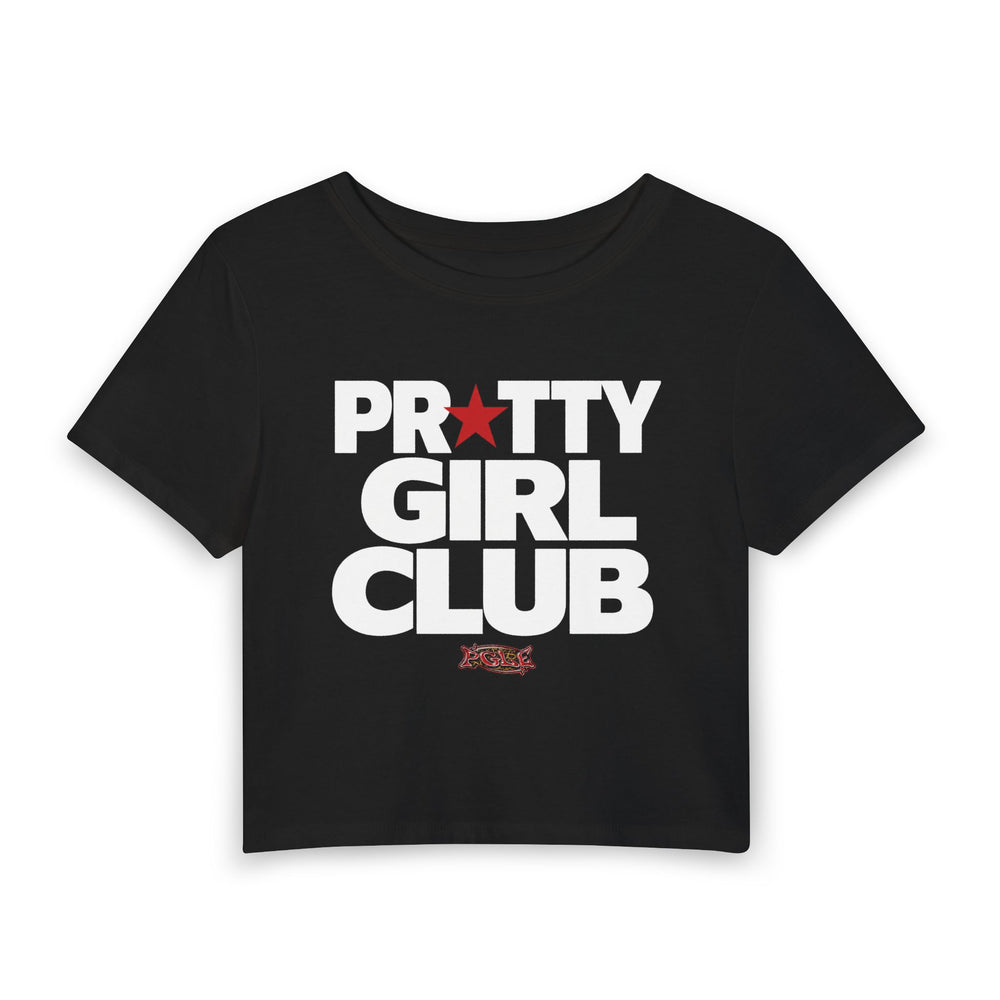 PRETTY GIRL CLUB — BLACK BABY TEE | PGLE Collection