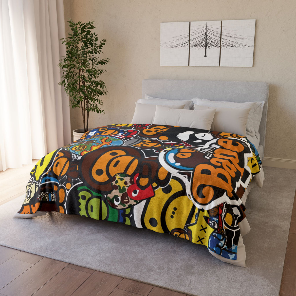 KITTI APE WORLD | MINKY FLEECE BLANKET | PGLE Collection
