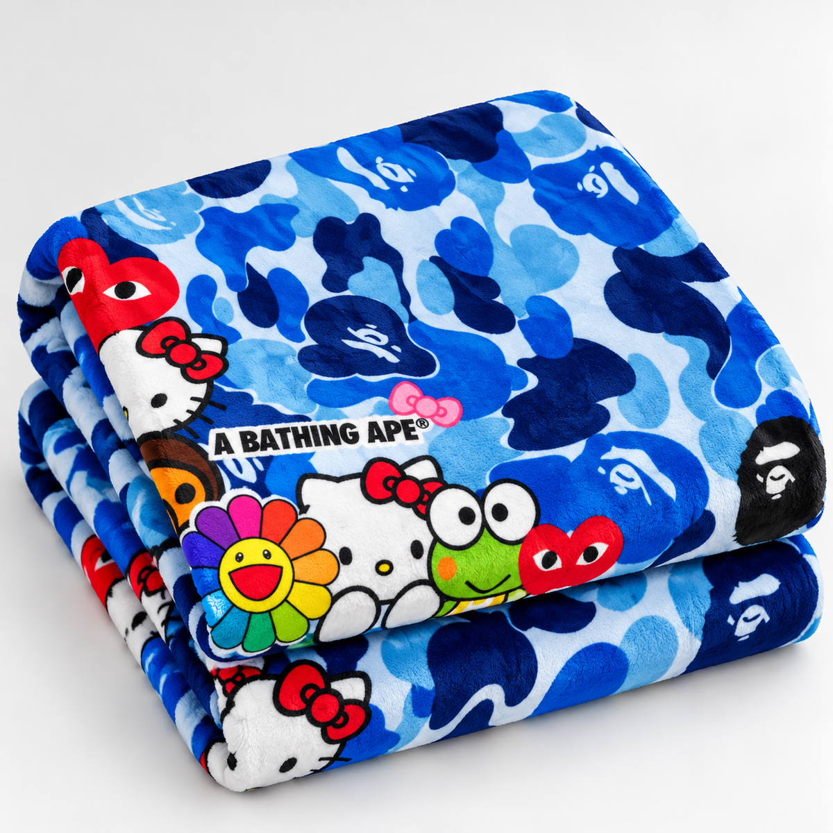 KITTI BLUE HUNNIDS | MINKY FLEECE BLANKET | PGLE Collection